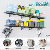 Dtrik Garage Storage Shelving Wall Mounted, 4 Pack 1.5x3.8ft, Loads 1000 lbs Heavy Duty Sturdy Shelves, Strong Garage Organiser, Storage Racks Units, Dtrik