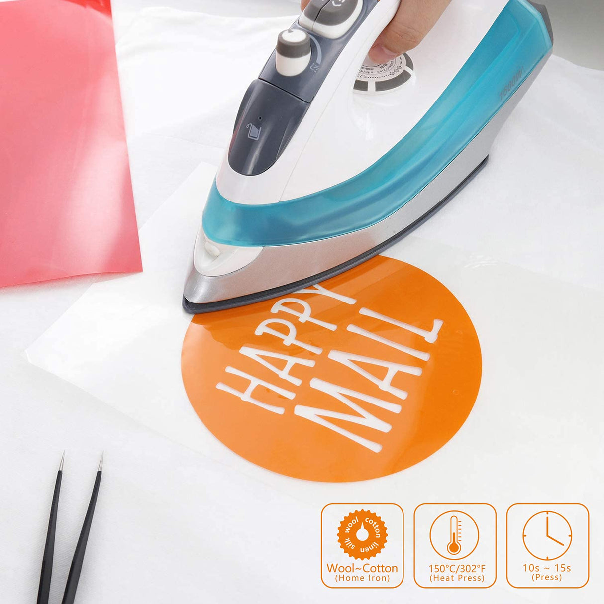 CAREGY Heat Transfer Vinyl for T-Shirts 12in.x10in. 36 Sheets-Iron On Vinyl HTV Bundle CAREGY