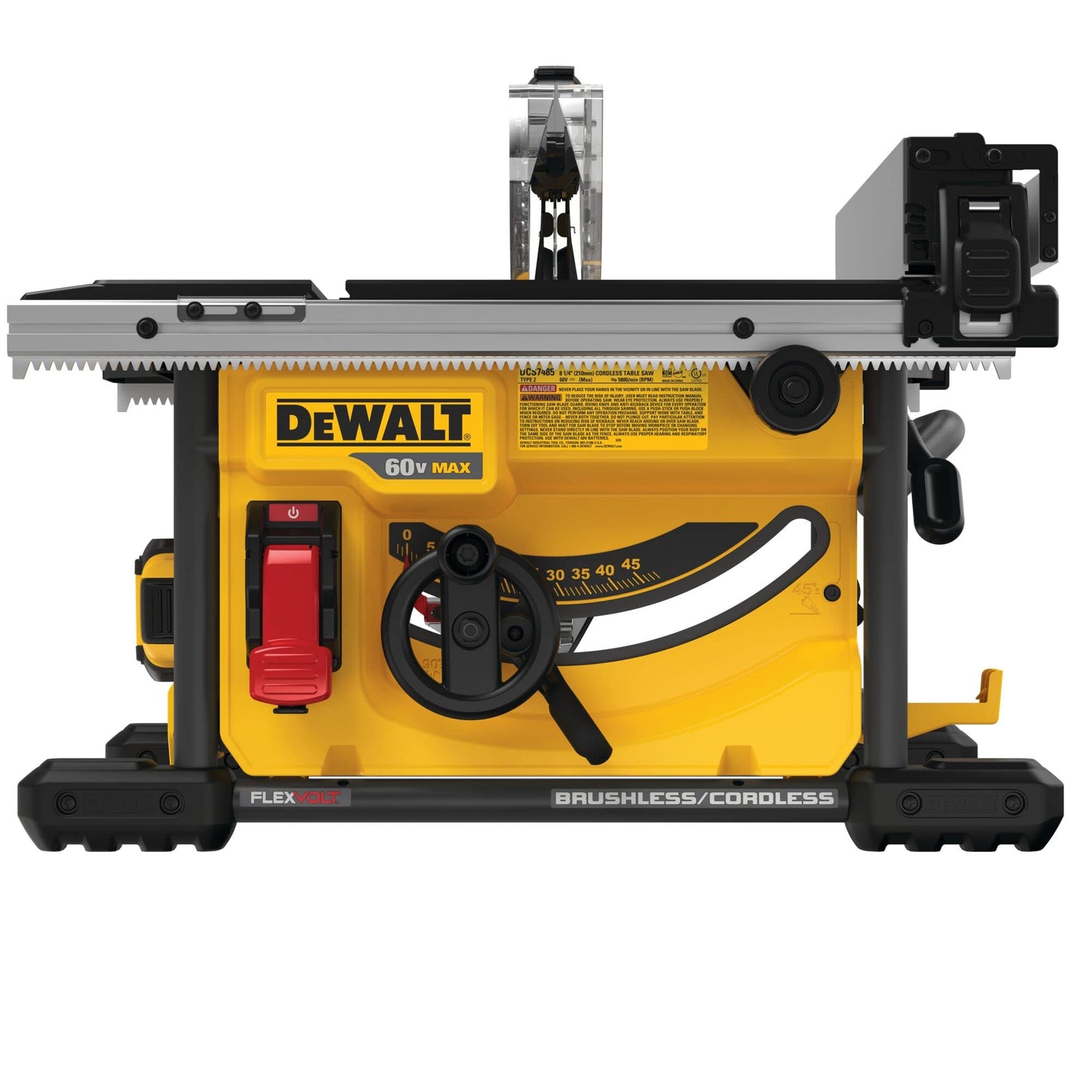 DEWALT FLEXVOLT 60V MAX* Table Saw, 8-1/4-Inch (DCS7485T1) - WoodArtSupply