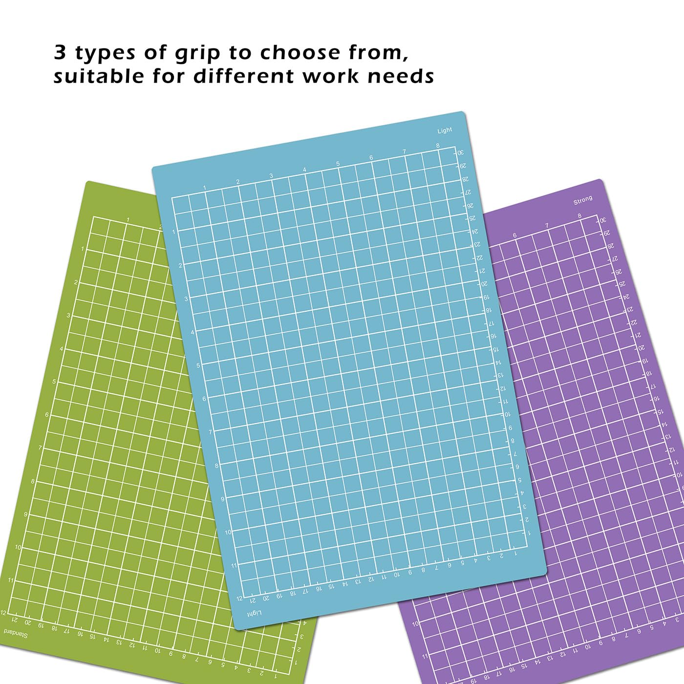 Cricut Light Grip Cutting Mat 8.5in x 12in, Reusable Cutting Mats for  Crafts, Use with Printer Paper, Vellum, Light Cardstock & More, Blue