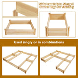 Giantex U-Shaped Raised Garden Bed, Wood Raised Garden Planter Box for Vegetables and Flowers, Easy Assembly, Garden Container for Backyard, Patio, Giantex