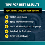 CLR PRO Calcium, Lime & Rust Remover - Quickly Removes Calcium, Lime, Hard Water Deposits and Surface Rust Stains, 32 Ounce Spray (Pack of 2) CLR