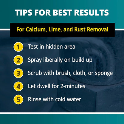 CLR PRO Calcium, Lime & Rust Remover - Quickly Removes Calcium, Lime, Hard Water Deposits and Surface Rust Stains, 32 Ounce Spray (Pack of 2)