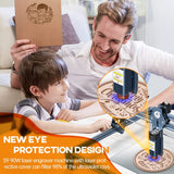 SCULPFUN S9 Laser Engraver 90W,Eye Protection,Compression Focus Laser Spot,15mm Wood Cutting,for Wood Metal Jewelry DIY Design Model Nameplate Puzzle SCULPFUN