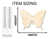 Unfinished Wood Butterfly | Insect | Animal | Wildlife | Craft Cutout | up to 24" DIY 7" / 1/4" 24 Hour Crafts