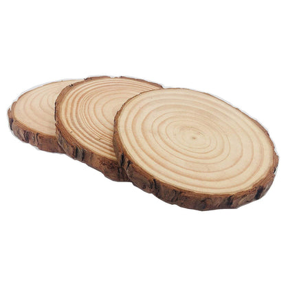 Unfinished Natural Wood Slices 30 Pcs 3.5-4 inch Craft Wood kit Circles  Crafts Christmas Ornaments DIY Crafts with Bark for Crafts Rustic Wedding