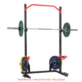 Sunny Health & Fitness Power Zone Squat Stand Power Rack Cage - SF-XF9931, Upright,Black/Red Sunny Health & Fitness