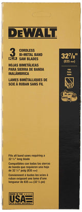 DEWALT Portable Band Saw Blade, 32-7/8-Inch, .020-Inch, 24 TPI, 3-Pack (DW3984C) DEWALT