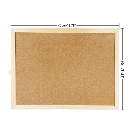 GDMINLO Cork Board Bulletin Board, 15.7"X 12" pin Boards for Walls, Oak Wood Finish Frame, Wall Mounted Cork Board for Office Home and School(Pins, GDMINLO