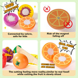 Wooden Play Food Sets for Toddlers Montessori Toys for 2 Year Old Kitchen Accessories Cutting Kids Pretend Play Fake Fruit Vegetable Learning Toddler Fajiabao