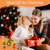 Bluedale 40 Pcs Wooden Christmas Trees Ornaments for Crafts, Natural Unfinished Wood Ornaments, Xmas DIY Arts Painting Holiday Hanging Decorations in Bluedale