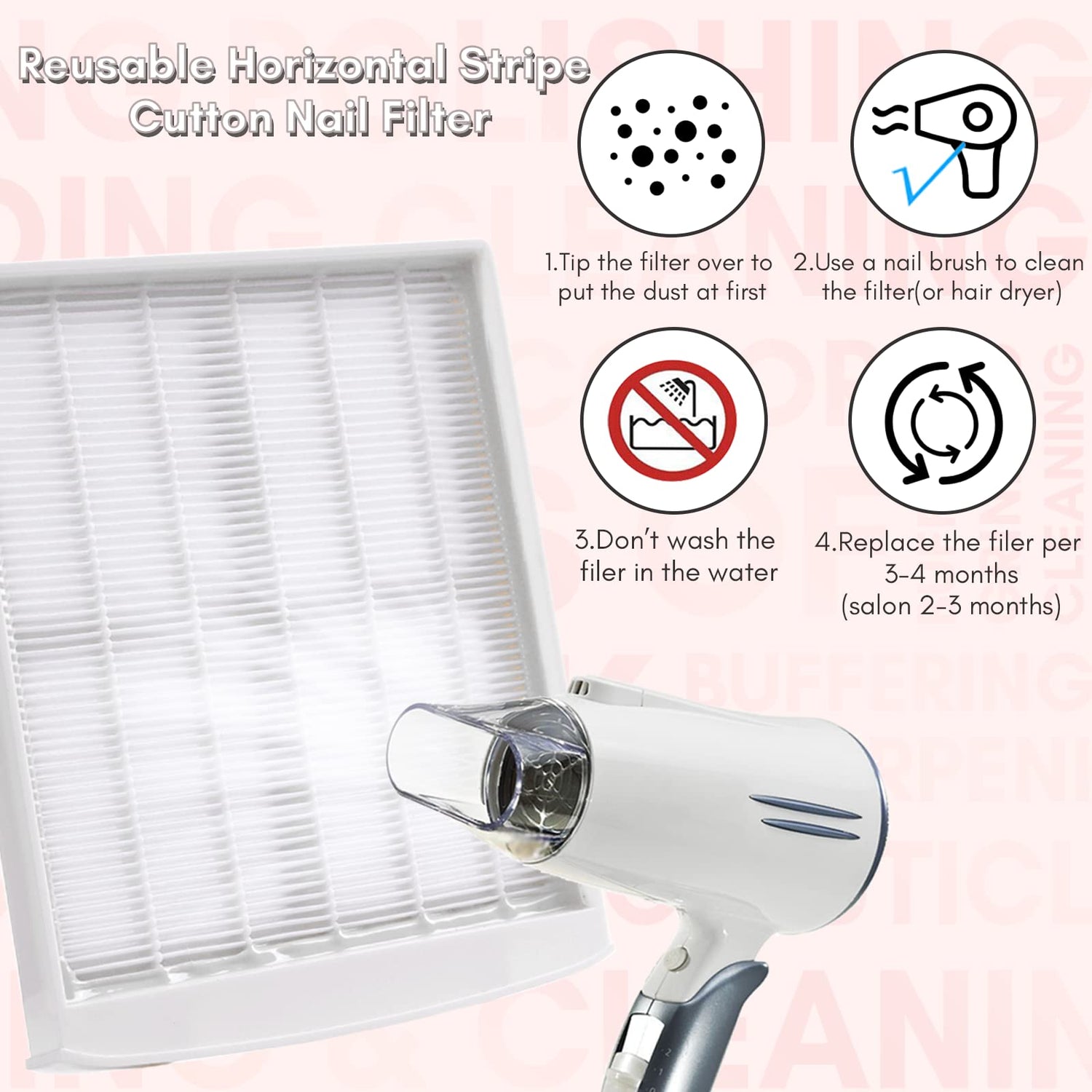 Makartt Nail Dust Collector 60W Extractor Vacuum Dust Collector for Nails Acrylic Nail Drill Dust Extractor Beauty Gift Nail Salon Equipment with 2 Makartt