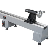 BMWOOD Extension Bed for Woodturning Lathe, Compatible with Harbor Freight Central Machinery 10"X18" Wood lathe in grey color. BMWOOD