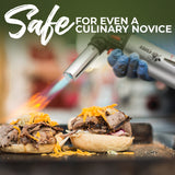 Jo Chef Kitchen Torch With Butane included, Refillable Torch, Creme Brulee Blow Lighter gun Safety Lock & Adjustable Flame, Culinary Cooking for Jo Chef