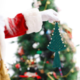 FREEBLOSS 4 Set Christmas Tree Macrame DIY Kit for Beginners Christmas Tree Hanging Ornaments for Holiday Wall Hanging, Come with Step by Step FREEBLOSS