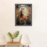 SKRYUIE 5D Diamond Painting Kits Horse for Adult Full Round Drill, DIY Paint with Diamonds Art Crystal Embroidery Cross Stitch Art Craft Wall Office SKRYUIE