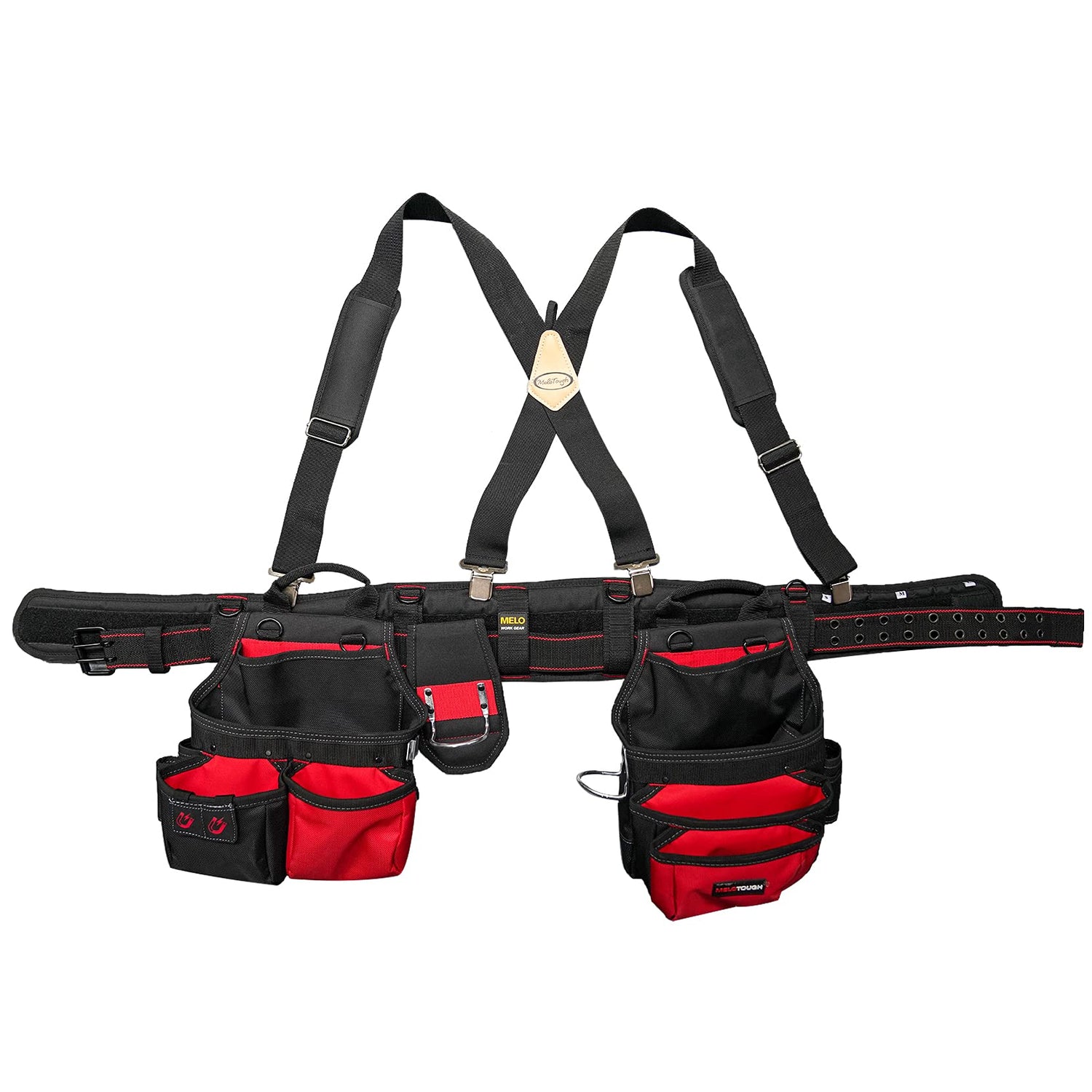 MELOTOUGH Padded Tool Belt Work Suspenders With Super Strong Clip for Carpenter's Suspension Rig construction suspenders for men MELOTOUGH
