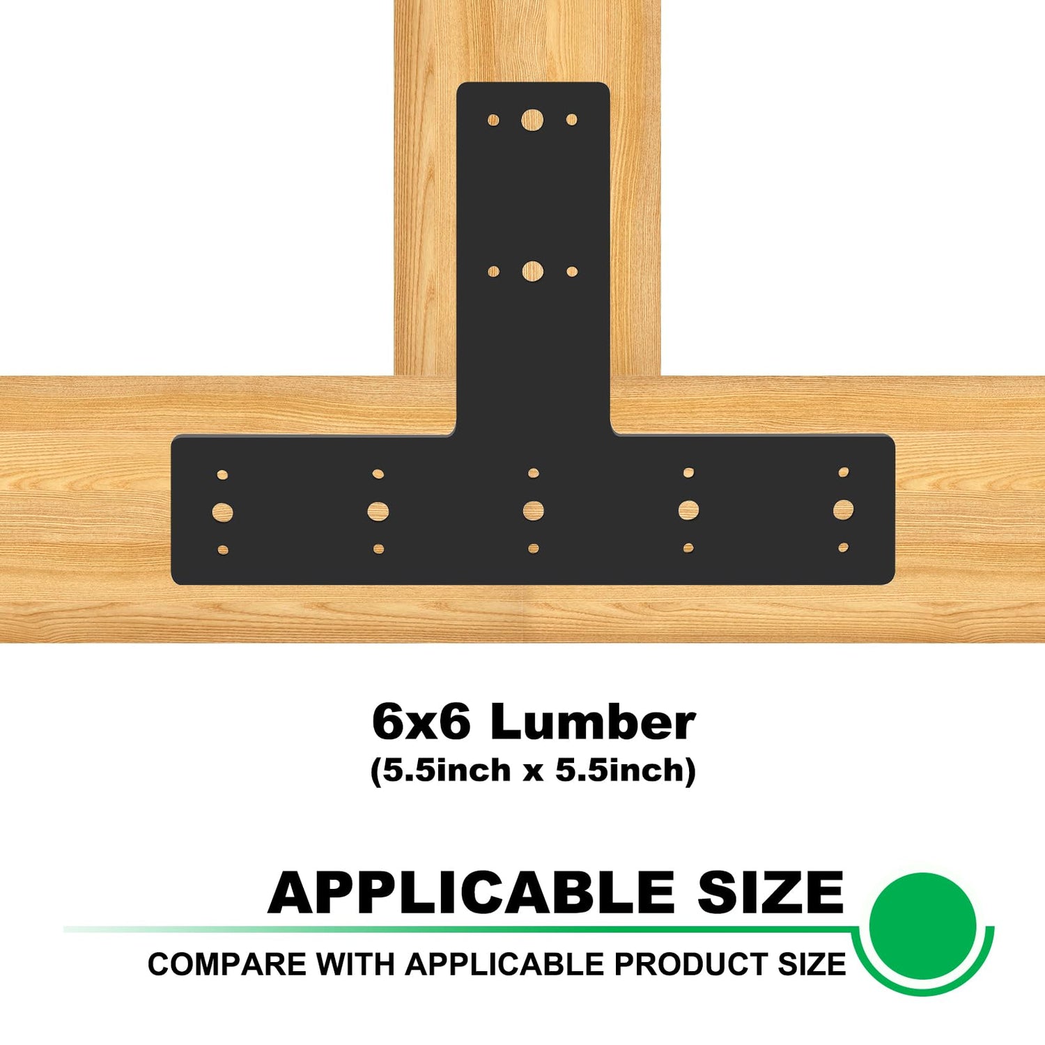 Andorm 14x10 T Shape Post Bracket Tshape Heavy Duty for Wood 4x4,6x6 Lumber Pergola Brackets Powder Coated, T Beam Bracket, T Truss Bracket, T Andorm