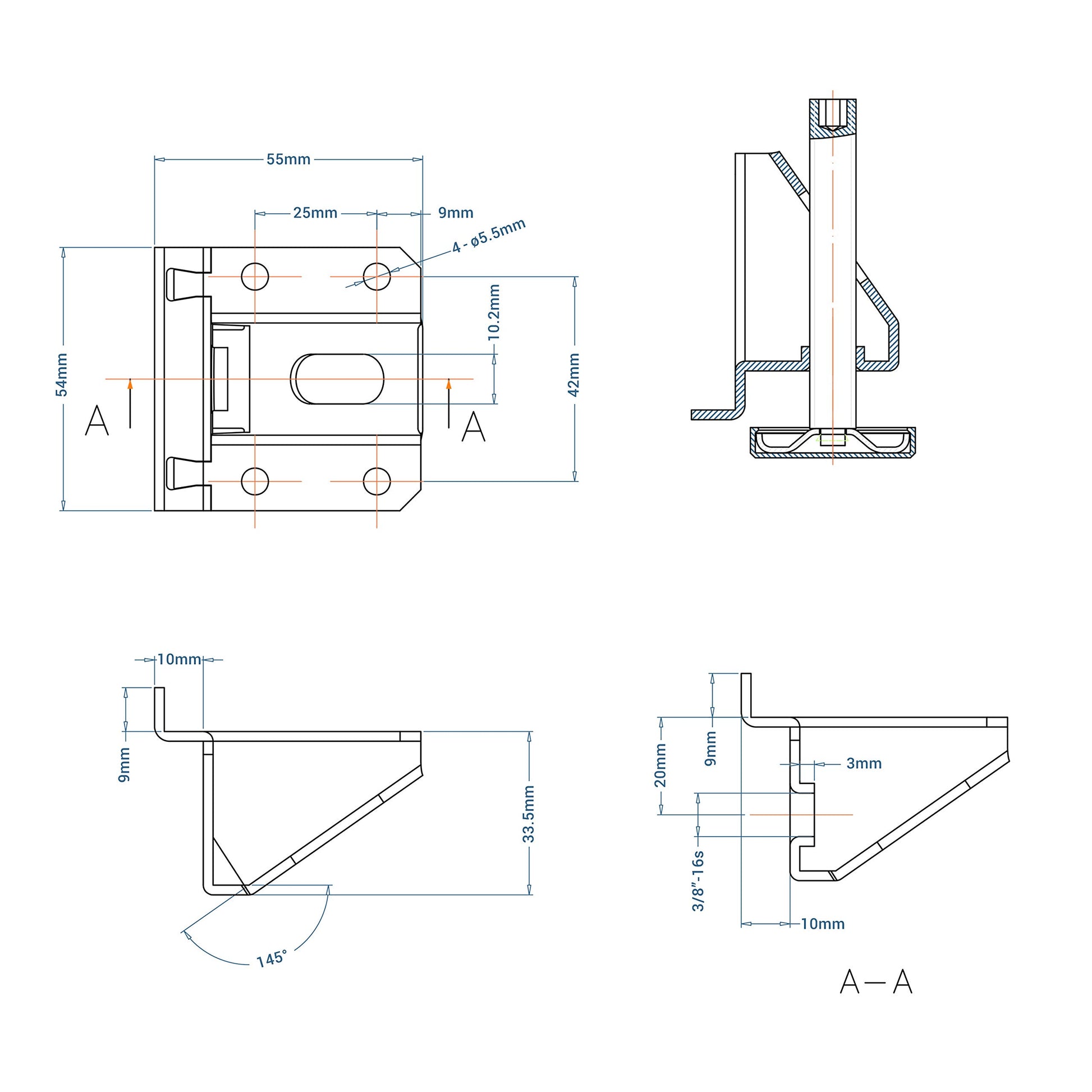 Rok Hardware 4 Pack Heavy Duty 8000 lbs Capacity Adjustable Furniture Leg Levelers - WoodArtSupply