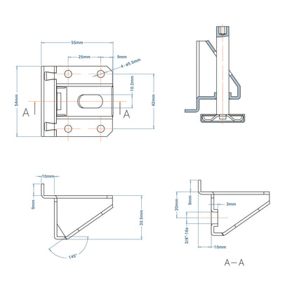 Rok Hardware 4 Pack Heavy Duty 8000 lbs Capacity Adjustable Furniture Leg Levelers - WoodArtSupply