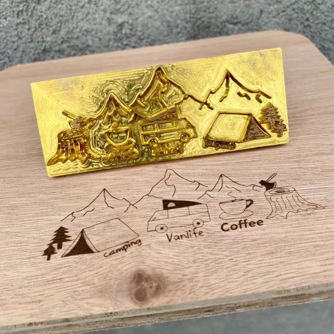 Custom Brass Branding Iron for Leather, Wood, and More - Personalised Metal Stamps CONNYAM