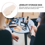 VOSAREA Dresser Decor Wooden Coffin Box Halloween Coffin Ring Box Wood Coffin Shaped Boxes Jewelry Trinket Box Ring Necklace Container Goth Party VOSAREA