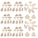 VILLCASE 1 Set Fall Thanksgiving Unfinished Wooden Ornaments Hollow Maple Leaves Mushrooms Wood Cutout Blank Wood Shapes Wood Slices for Kids Craft VILLCASE