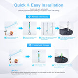 Ensenior 10 Pack Linkable Led Shop Light 4ft for Garage, 4400 High Lumens, 36W Equivalent 280W, 5000K Daylight, 48 Inch Utility shop led lights, Ensenior