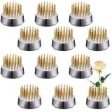 12 Pieces Flower Frog Holder Floral Round Flower Arranger Fixed Flower Pin Holder Tool Floral Arrangement Pin Holder Japanese Flower Holder for Geiserailie