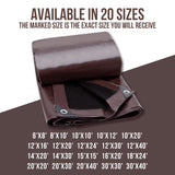 CARTMAN Finished Size 12x20 Feet Extra Thick 12 Mil Heavy Duty Poly Tarp, Multipurpose Protective Cover, UV Resistant, Waterproof Poly Tarpaulin with CARTMAN