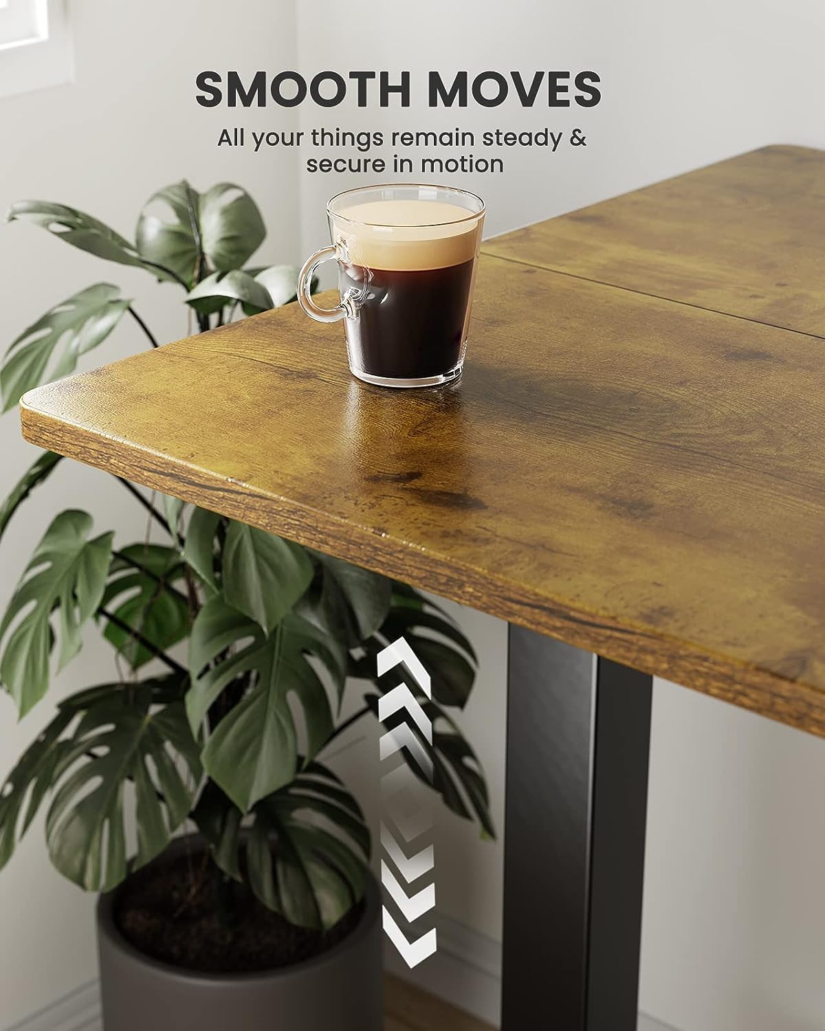 ErGear Height Adjustable Electric Standing Desk, 55 x 28 Inches Sit Stand up Desk, Memory Computer Home Office Desk (Vintage Brown) ErGear