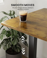 ErGear Height Adjustable Electric Standing Desk, 55 x 28 Inches Sit Stand up Desk, Memory Computer Home Office Desk (Vintage Brown) ErGear