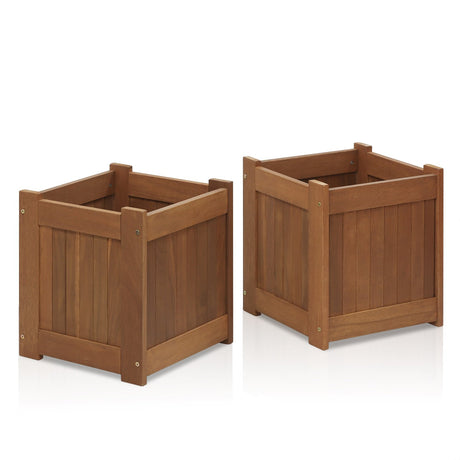 Furinno 2-FG16450 Tioman Hardwood Flower Box, Two-Pack, Natural Furinno