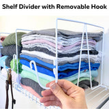 Evelots Wire Shelf Dividers 10 Pack with New Patent Pending Hooks for Extra Closet Storage & Organization for Home or Office -Tall Shelf Evelots