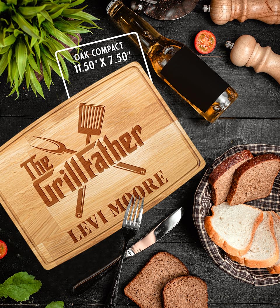 Tayfus Personalized Cutting Boards for Men - Customized Wood Meat Boards for Grill Masters - Unique Custom Gift Ideas for Father's Day, Christmas, - WoodArtSupply