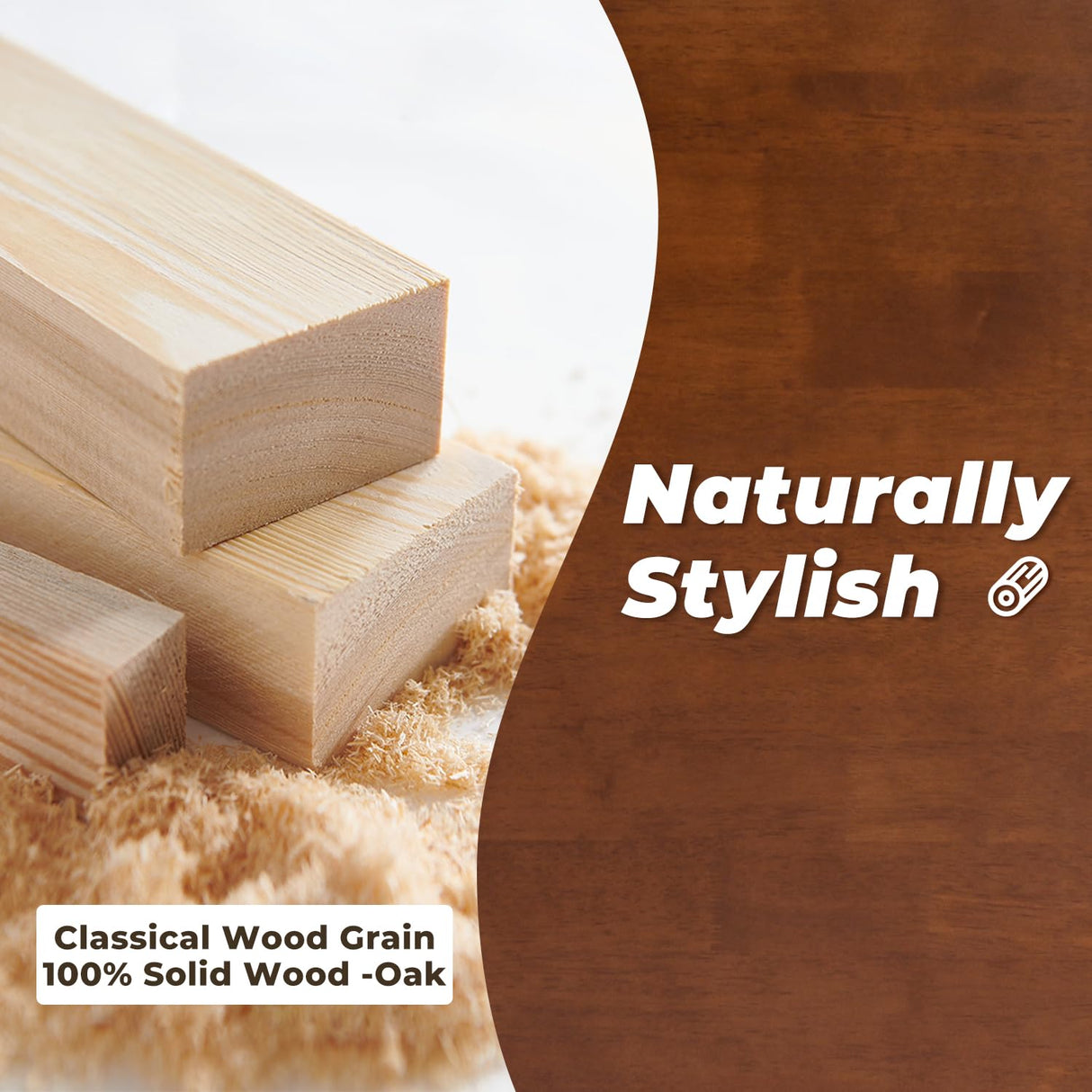 DELAVIN 47.2" Mid Century Modern Kitchen Table,Wood Dining Table, Wooden Kitchen Table, Solid Wood Dining Room Table, Easy Assembly, Walnut DELAVIN