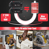 Bonadget 3.5Ah 2Pack 20V Battery Replacement for Dewalt Battery 20Volt Max Li-ion Battery Compatible with Dewalt 20V Battery DCB200 DCB203 DCB204 Bonadget
