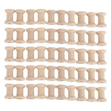50PCS Hourglass Wooden Spools, Wooden Spools for Crafts, Unfinished Empty Thread Spool, Wooden Ribbon Spools Empty Wooden Thread Spools for Arts and HERCHR