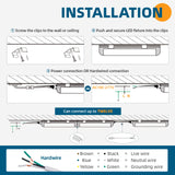 Barrina LED Shop Light 2ft, 20W 2500LM 5000K, T8 LED Light Fixture, Clear Cover, Ceiling and Utility Shop Light, Linkable Tube Lights, Shop Lights Barrina