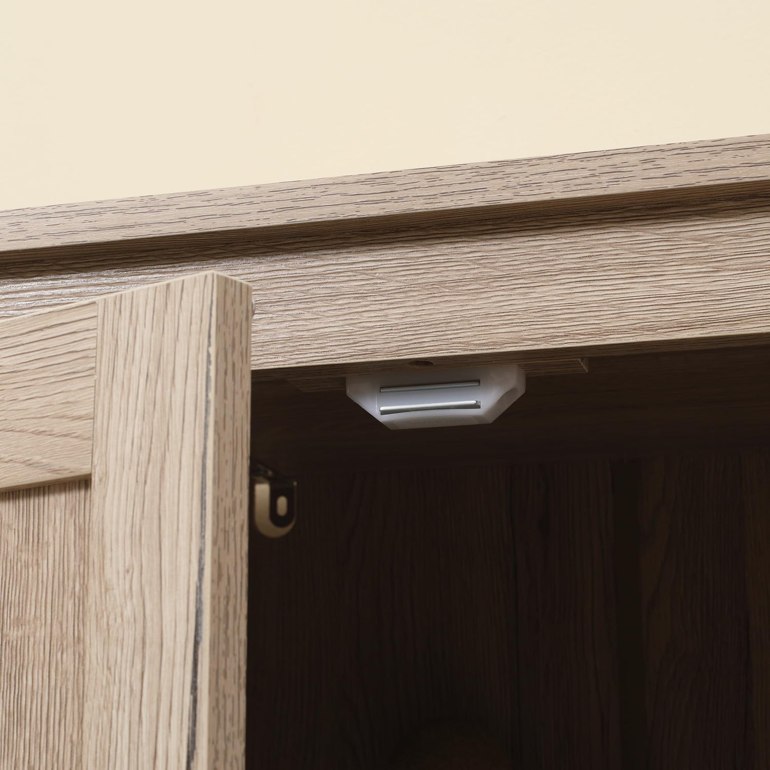 HOMCOM 72" Freestanding 4-Door Kitchen Pantry, Storage Cabinet Organizer with 4-Tiers, and Adjustable Shelves, Natural HOMCOM