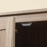 HOMCOM 72" Freestanding 4-Door Kitchen Pantry, Storage Cabinet Organizer with 4-Tiers, and Adjustable Shelves, Natural HOMCOM