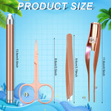 Therwen 6 Pcs Weeding Tools Set Weed Removal Tool Kit LED Tweezers Pin Hook Scissors for Vinyl Paper Projects Crafting DIY Therwen