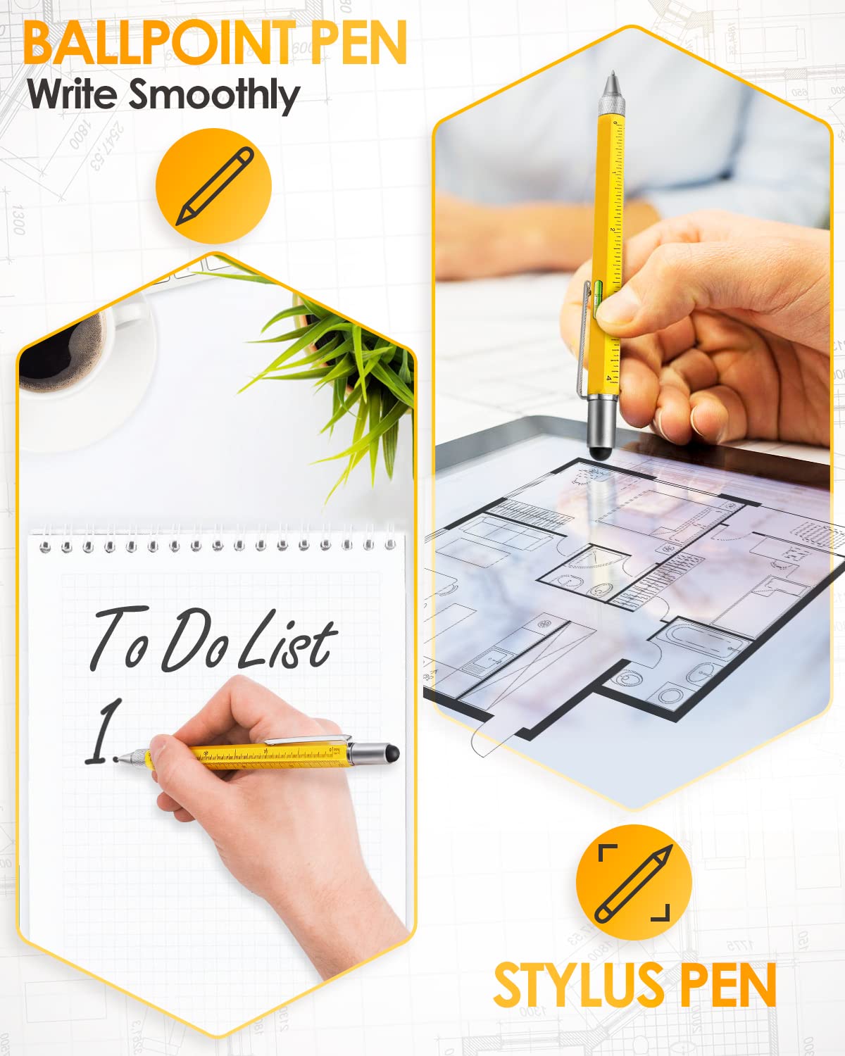 Stocking Stuffers for Men Multitool Pen - Christmas Gifts for Men Women Cool Tools Gadget for Dad Unique Birthday Gifts for Men Who Have Everything HANPURE