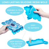Resin Rectangle Box Mold, Epoxy Resin Silicone Large Storage Container with Lid Set Mould for Casting, Perfect for Dominoes Coffee Pod Jewelry Napkin IKEPAHOK