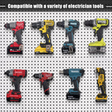 YAMTO 2pcs Power Tool Organizer,Heavy Duty Pegboard Wall Organizer,Stainless Steel, Electric Drill Storage Rack,Perfect for Storage Garages, Homes, YAMTO