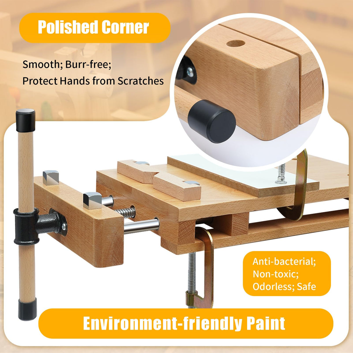 Woodworking Bench Vise,wood vise workbench for homes, woodworking studios, and teaching equipment for fixing and processing wood. PIOJNYEN