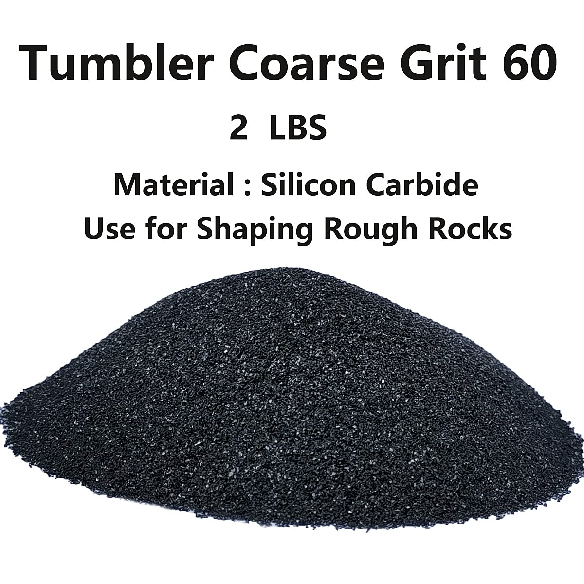 2 lbs Rock Tumbler Grit for Step 1 Tumbling Stones, Tumbler Media Grit,Rock Polishing Grit Media, Works with Any Rock Tumbler, Rock Polisher, Stone - WoodArtSupply