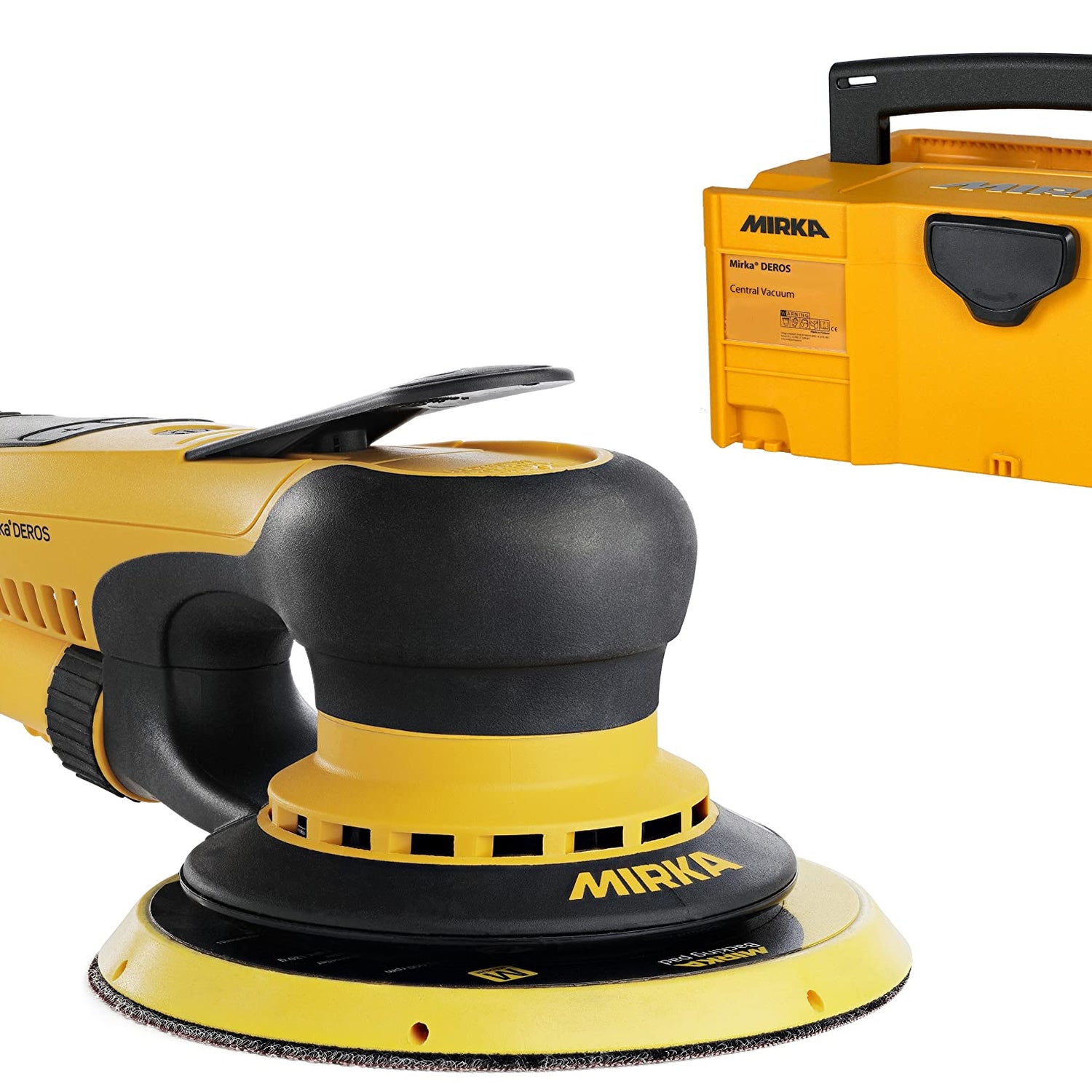 Mirka MID65020CAUS Direct Electric Random Orbital Sander, 6-Inch, Yellow, Black Mirka