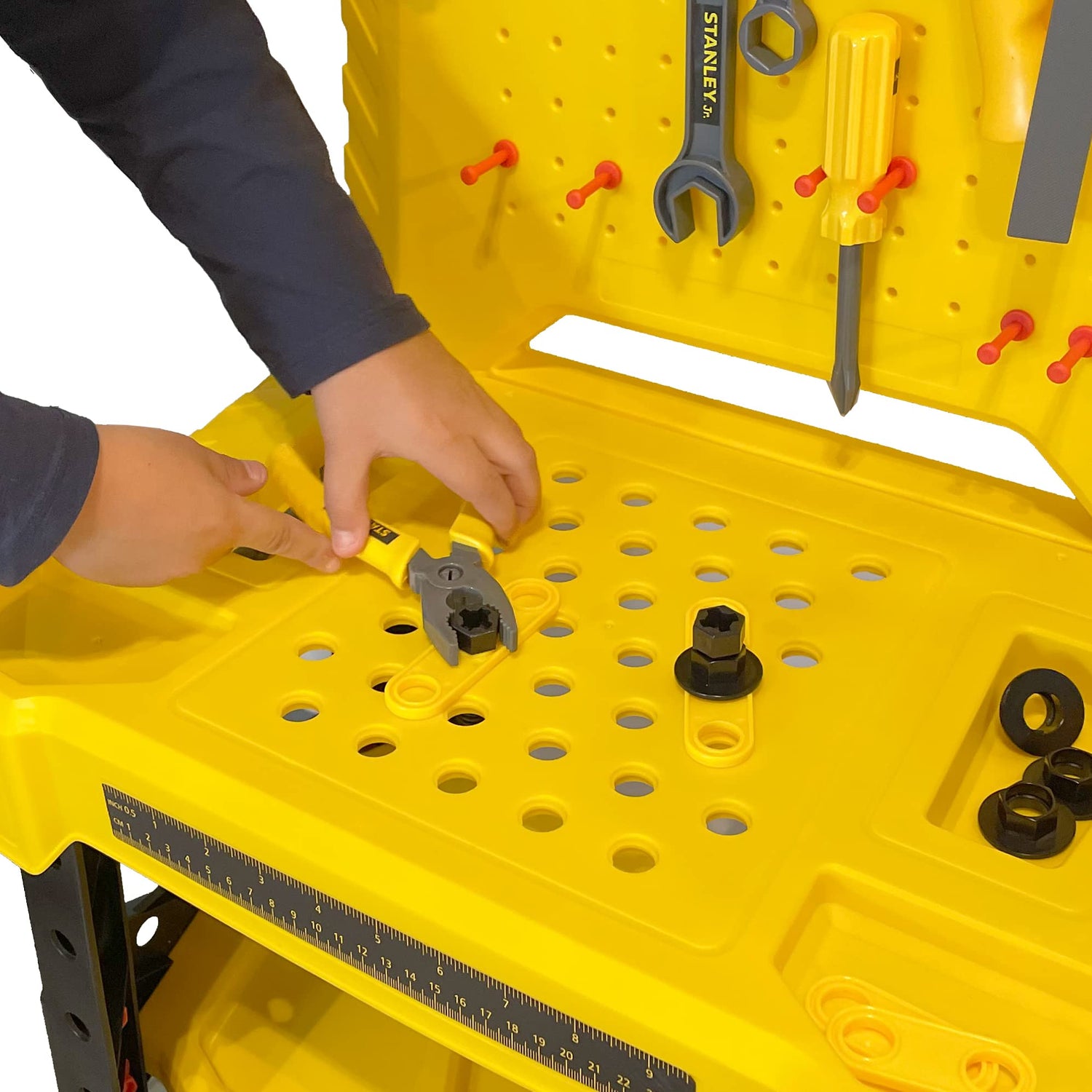 STANLEY Jr. Pretend Play Workbench & Power Drill & Toolset - 140 PCS STANLEY Jr.