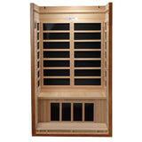 Dynamic Barcelona 1 to 2 Person Hemlock Wood Low EMF FAR Infrared Sauna For Home with LED Control Panel and Tempered Glass Door - Curbside Delivery DYNAMIC SAUNAS